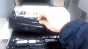 hp clj cm1312 как достать картридж \ вставить картридж
