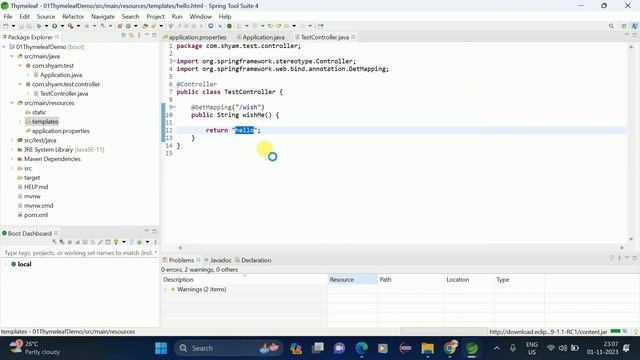 How to create Thymeleaf page in spring boot || Shyam Sundar смотреть онлайн