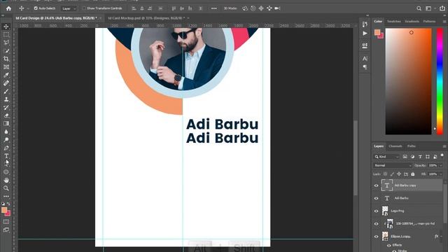 Employee Id Card Design in Adobe Photoshop смотреть онлайн