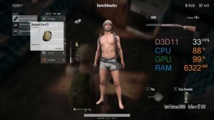 GeForce GT 1030 -- Intel Celeron G4900 -- PUBG FPS Test Erangel 900p Medium