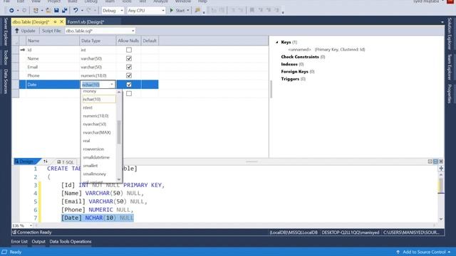 Creating Database using Visual Studio|how you Create sql database in visual studio 2020| MS Databas
