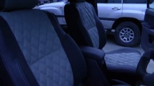 Авточехлы из экокожи для Тойота Хайлюкс Сурф 3 поколение N 180 РОМБ