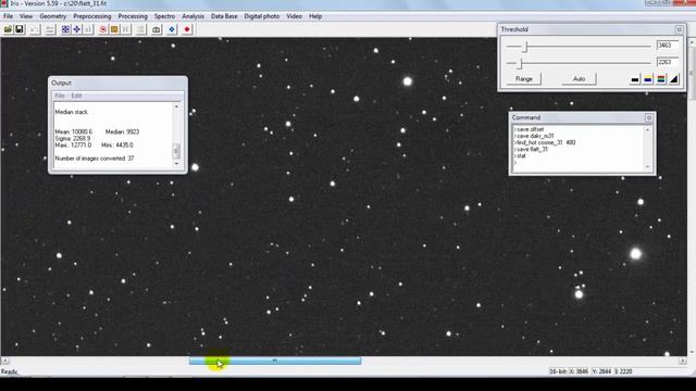 калибровка галактики m-31 в программе Iris смотреть онлайн