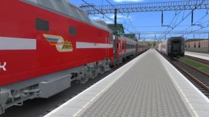 Отправление поезда 118 Новокузнецк - Москва отправляется со станции Омск-Пассажирский #trainz12