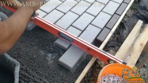 Трассовый раствор Tubag Trass. Укладка тротуарной брусчатки на трассовый раствор Тубаг Трасс
