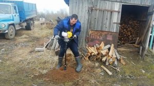 Распаковка и испытание мотобура Champion/чемпион 252.