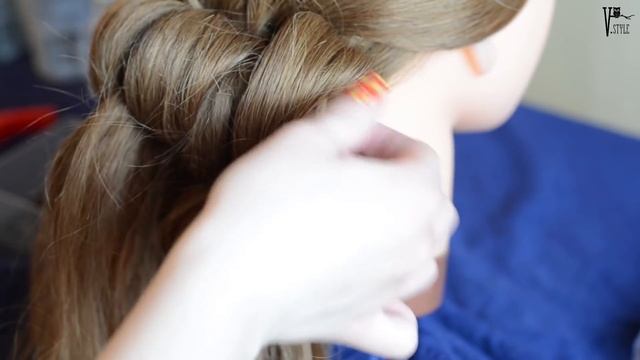 Wedding, evening updo with braiding смотреть онлайн