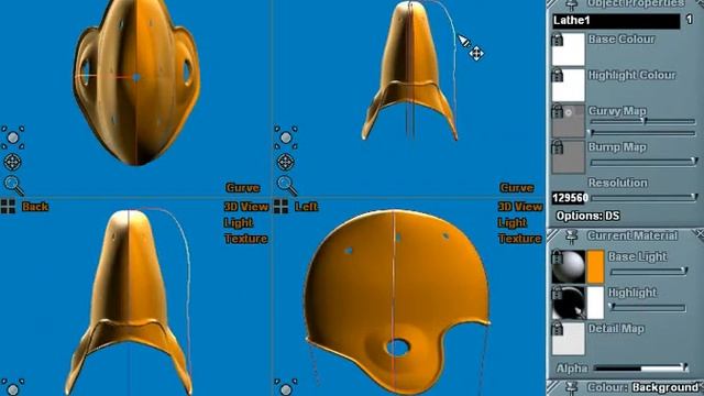 Sculpting a Football Helmet in Curvy3D смотреть онлайн