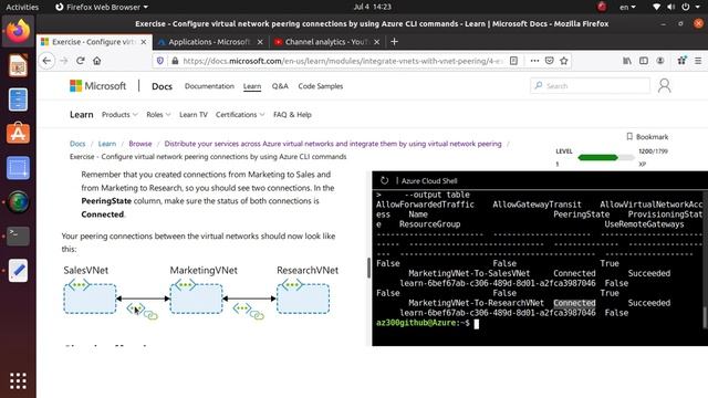 AZURE Exercise Prepare virtual networks for peering by using Azure CLI commands смотреть онлайн