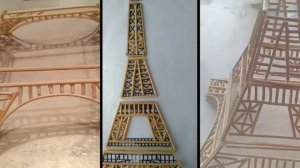 Эйфелева башня из зубочисток