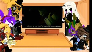 || FNAF 1 + GlitchTrap + Puppet Reacts to "Epoch" || GC || My au ||