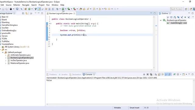 Boolean Logical Operators in java | Short circuit operator in java