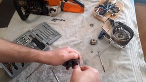 Chainsaw Recoil Starter Spring Repair (Ergostart Model). Stihl Ms230 CHAINSAW.
