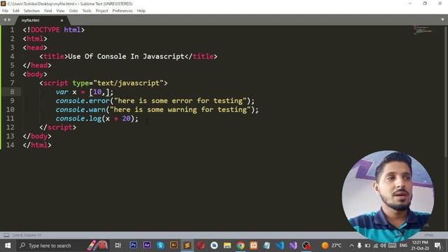 Learn Javascript Part 10 | Use Of Google Chrome Console in Javascript | Yazdan Haider | 2023