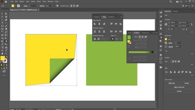 Page Curl Effect in Adobe Illustrator
