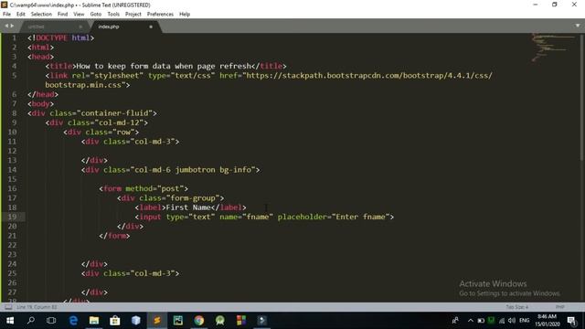 How to keep form data when page refresh in php смотреть онлайн