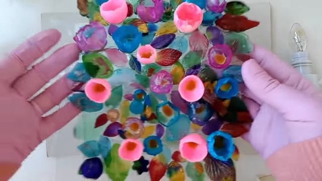 Лампа - ночник 3Д из эпоксидной смолы "Цветочная полянка"/epoxy lamp смотреть онлайн