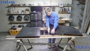 Стыковка акрилового камня