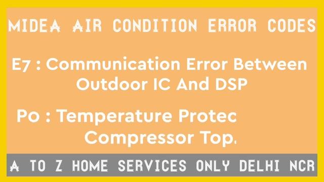 Midea Air Conditioner Error Codes E0 To E7 And P0 To P7 | Trustworthy Home Services смотреть онлайн