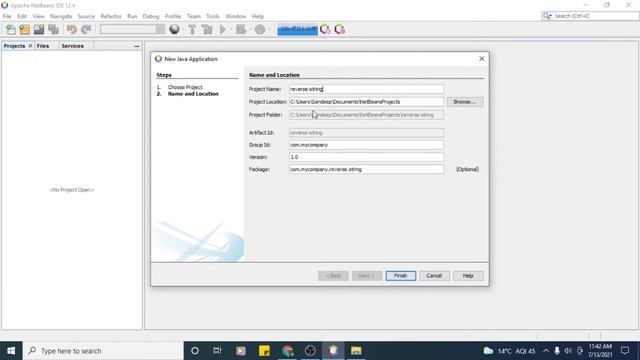 3. Files Creation for Reverse String Mini Project || Netbeans || Java || Hindi