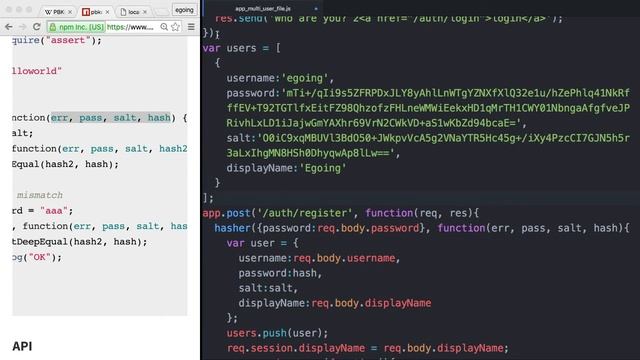 Server Side JavaScript - Security Password 6 : register