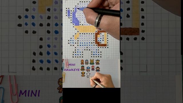 ? Pixel Art Hawkeye Mini #hawkeye  #speedpaint #pixelart #marvel #speeddrawing #tutorial #comics