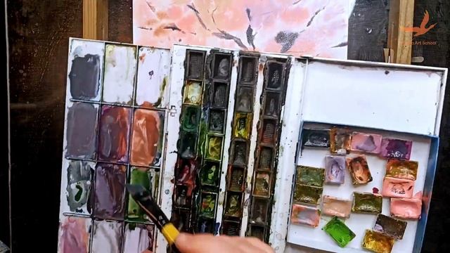 Видео урок. Весенний пейзаж "Улица с цветущей сакурой" смотреть онлайн