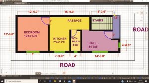 12' X 38' FEET HOUSE PLAN /GHAR KA NAKSHA 12 feet by 38 feet/1BHK PLAN/456 Sq Ft Ghar ka Plan/CORNE