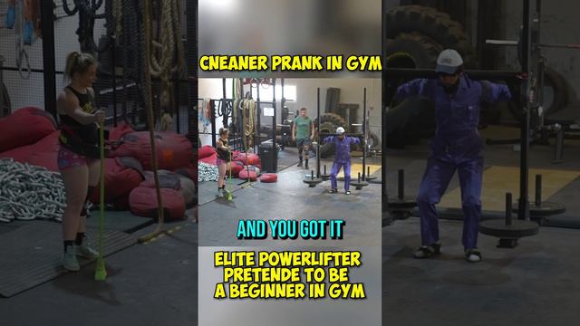 Elite Powerlifter Pretended to be a CLEANER | Anatoly GYM PRANK #shorts