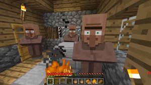 ?НАШУ ДЕРЕВНЮ ЖИТЕЛЕЙ ЗАСЫПАЛО СНЕГОМ В МАЙНКРАФТ! ШЕДИ ЛЕСКА И НУБИК MINECRAFT