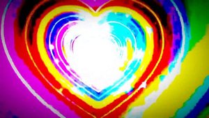 Радужный фон из сердечек