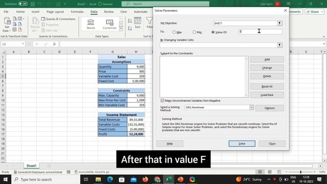 How to use the solver function in excel | LEARNER'S HUB | #excelforjob #excelfunction