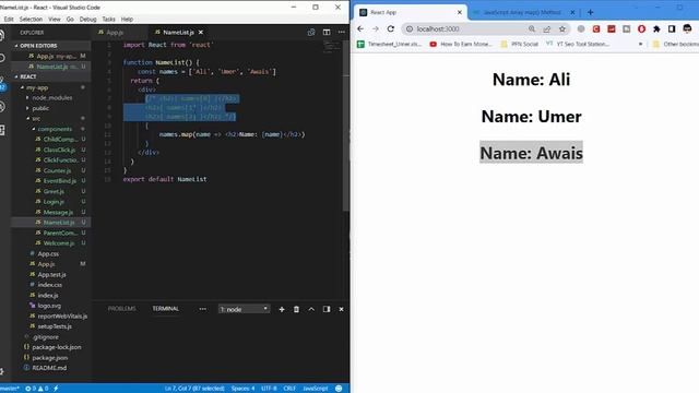 ReactJS Tutorial | List Rendering | Part 17