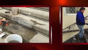 Реставрация гранитных ступеней, ул. Новый Арбат