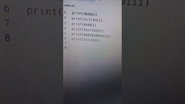 how to convert binary to octal, octal to hexadecimal using python. #codinglover # #pythontricks