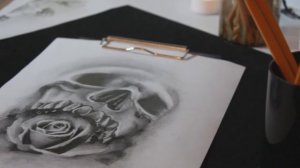 SKULL Sketch tattoo,обзор, череп эскизы ,как нарисовать череп карандашом ,реализм