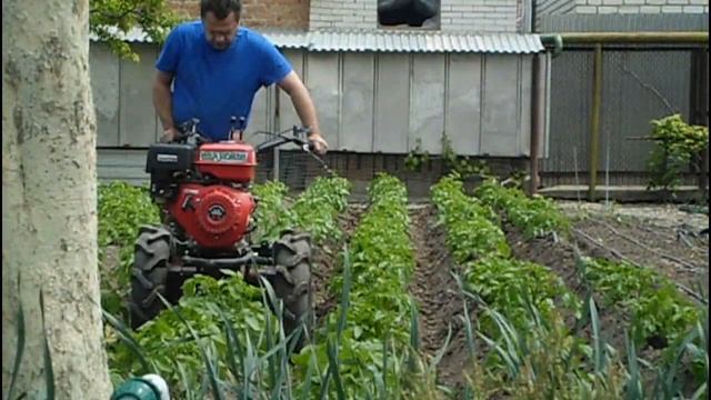 ➤Второе окучивание картофеля - 2020, самодельным мотоблоком. смотреть онлайн