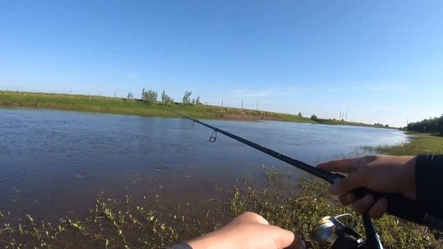 РЫБАЛКА НА ЩУЧКУ БЛЁСНАМИ НА ПРОТОКЕ В ХАНТАХ. смотреть онлайн