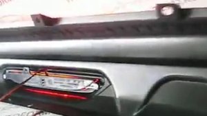 Накладка на задний бампер со светодиодным фонарем Лада Ларгус.