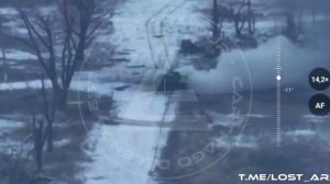 Уничтожение американского бронетранспортера М113 во время боёв за село Победа.