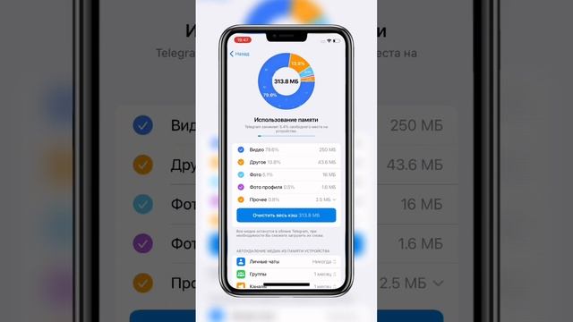 Как почистить память телефона через телеграм