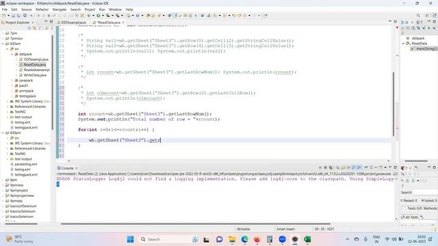 Example - Rows and Columns -Apache poi - Selenium Data Driven -working with excel in selenium-Part смотреть онлайн