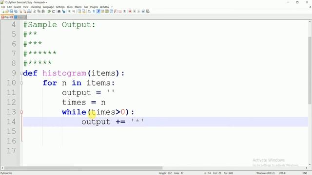 #25 WAP to create a Histogram from a given List of Items in Python | Python Practice