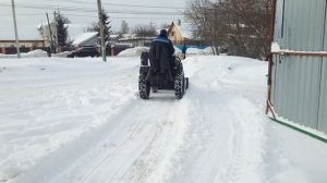 Самодельный минитрактор УД2 снег