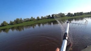 Рыбалка Ловим щук и щучек на разливе реки Иртыш на спиннинг .