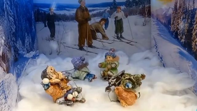 Дети на санках. Ватные игрушки. Видео МК ? на моём творческом канале.