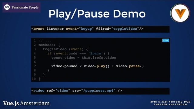 Rolf Haug - Application Shortcuts with a Renderless Event Component - Vue.js Amsterdam 2020