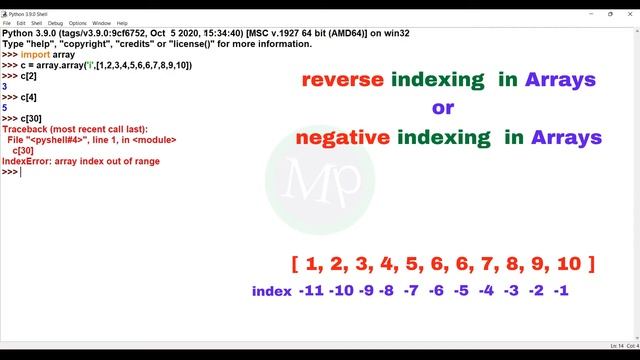 #97 Array Indexing In Python In Telugu | Python Array Indexing | Array In Python | Python In Telugu