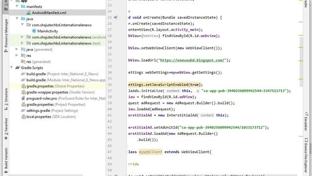 WebView in Android Studio Place AdMob Ads Upload Play Store смотреть онлайн