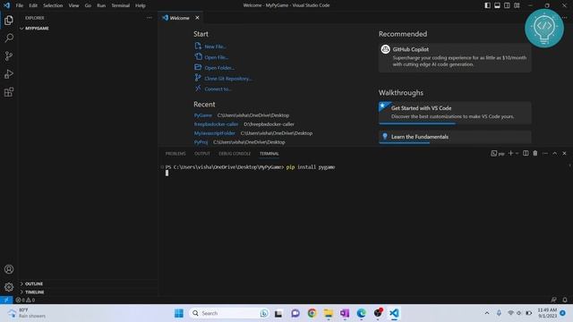 How to Install and Setup PyGame with Visual Studio Code | PyGame in VS Code (2023)